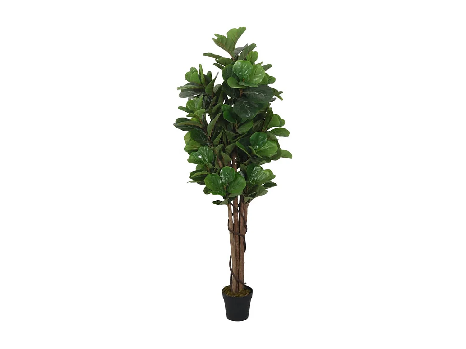 Kunst Ficus lyrata 180 bladeren 150 cm groen