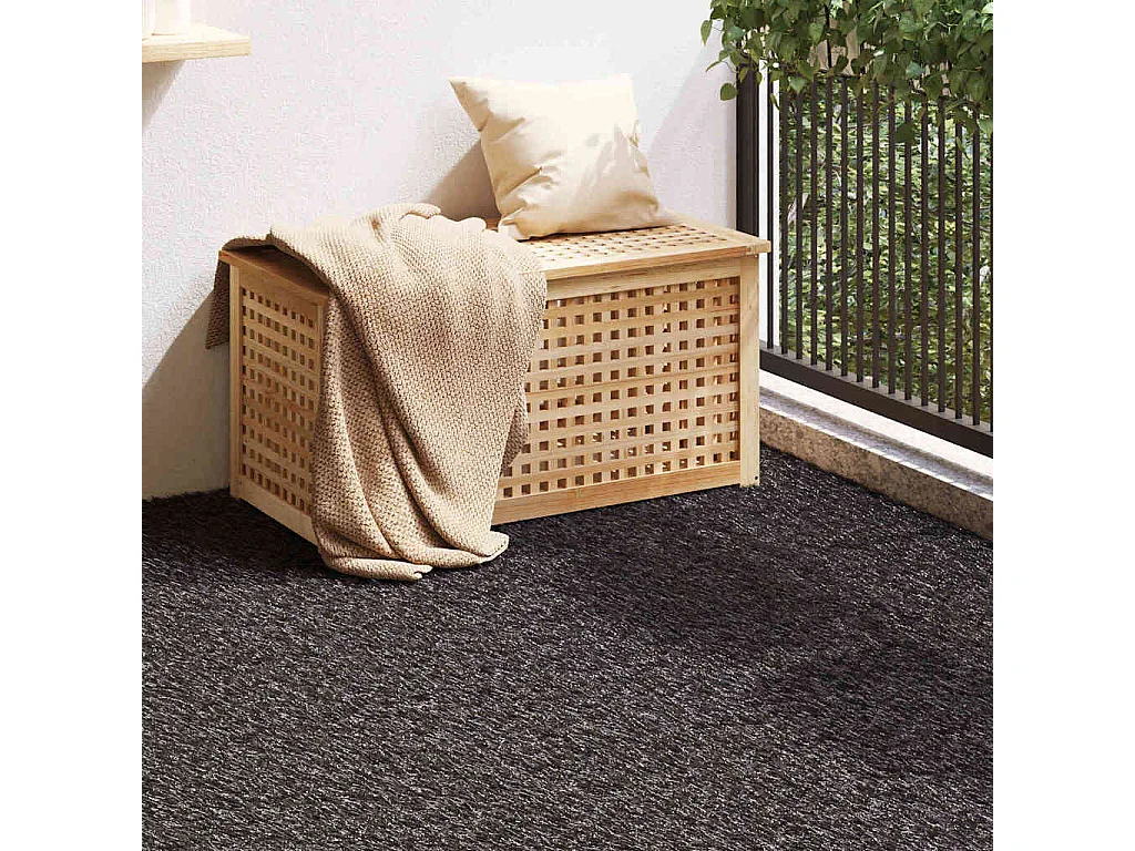 Gazon artificiel Noir 10 x 1 m Polypropylène