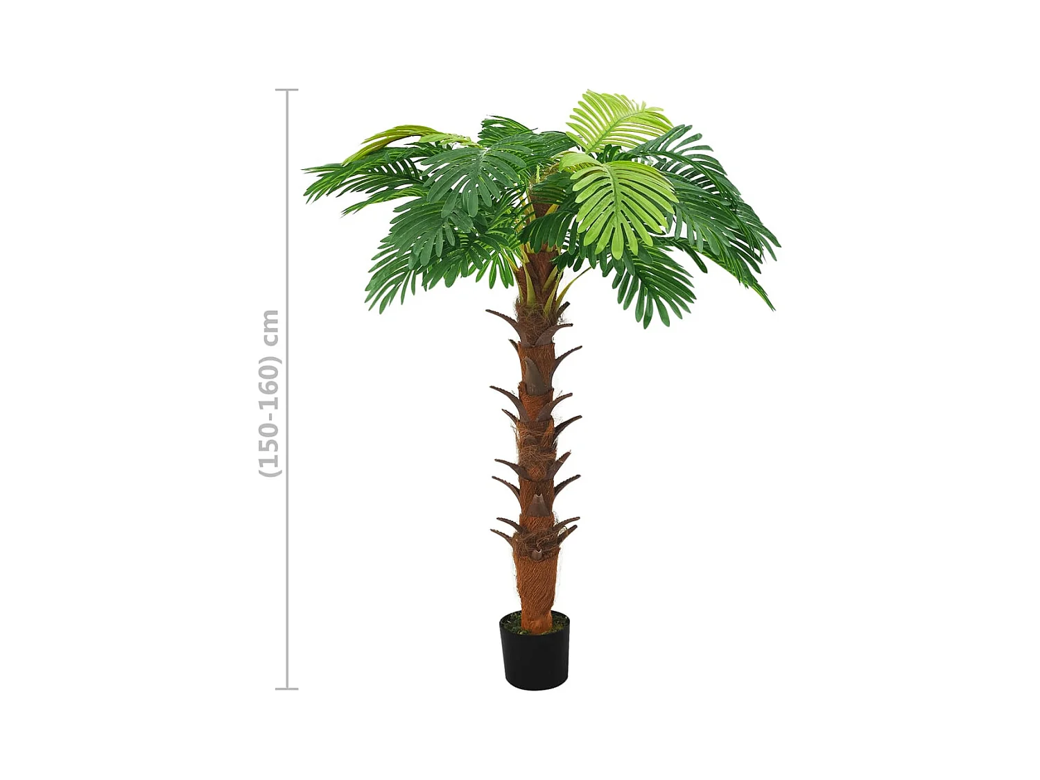 Palma artificiale Cycas con vaso 160 cm verde