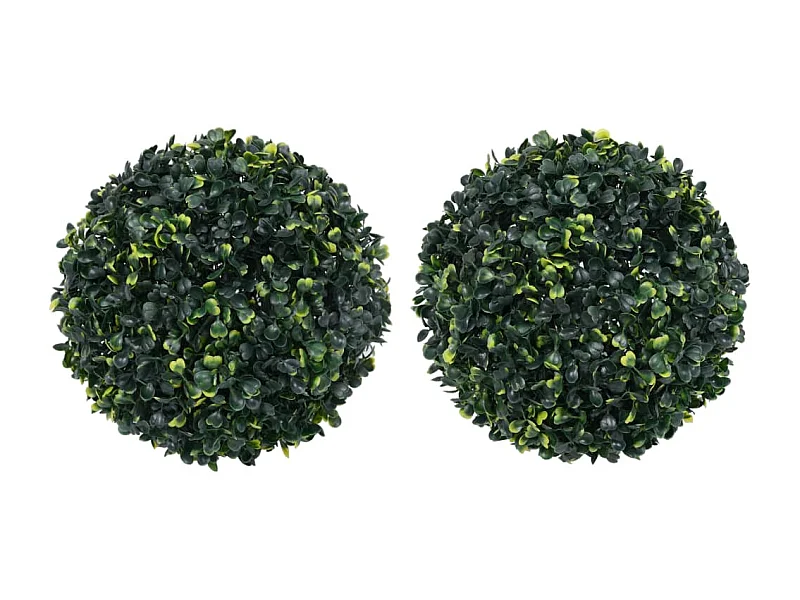 Palline di bosso artificiali 2 pezzi 45 cm