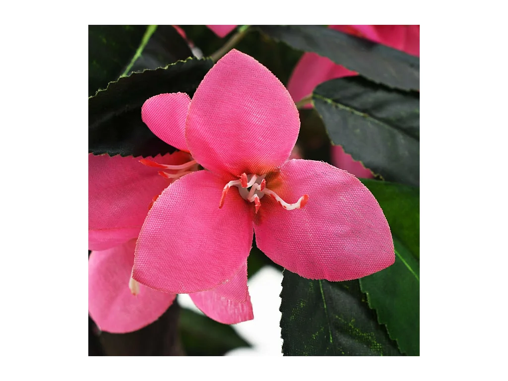 Plante artificielle de Rhododendron avec pot 155cm Vert et rose