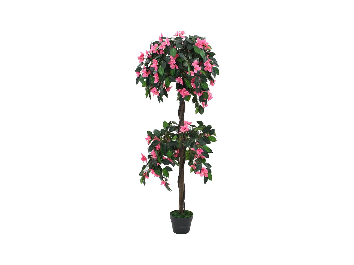 Plante artificielle de Rhododendron avec pot 155cm Vert et rose