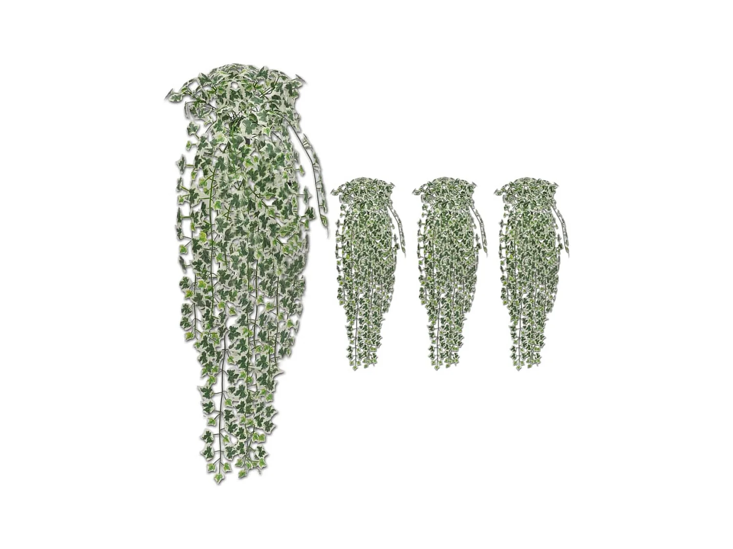 Arbustos de hiedra artificial 4 piezas abigarradas 90 cm