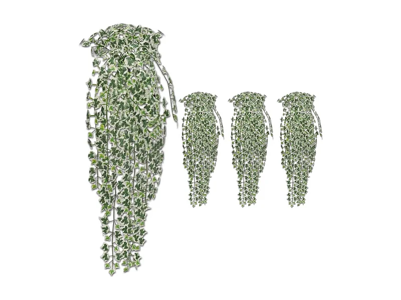 Buissons artificiels de lierre 4 pcs Bigarré 90 cm