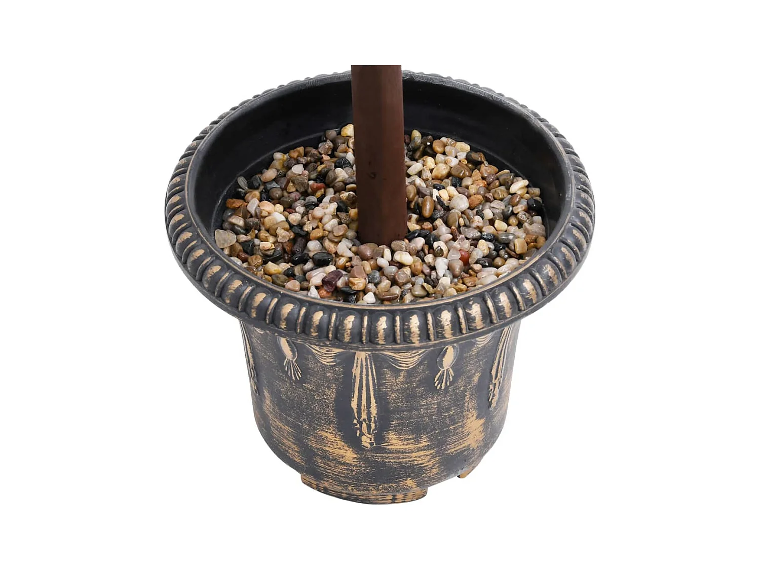 Pianta artificiale di bosso con vaso a forma di palla verde 118 cm