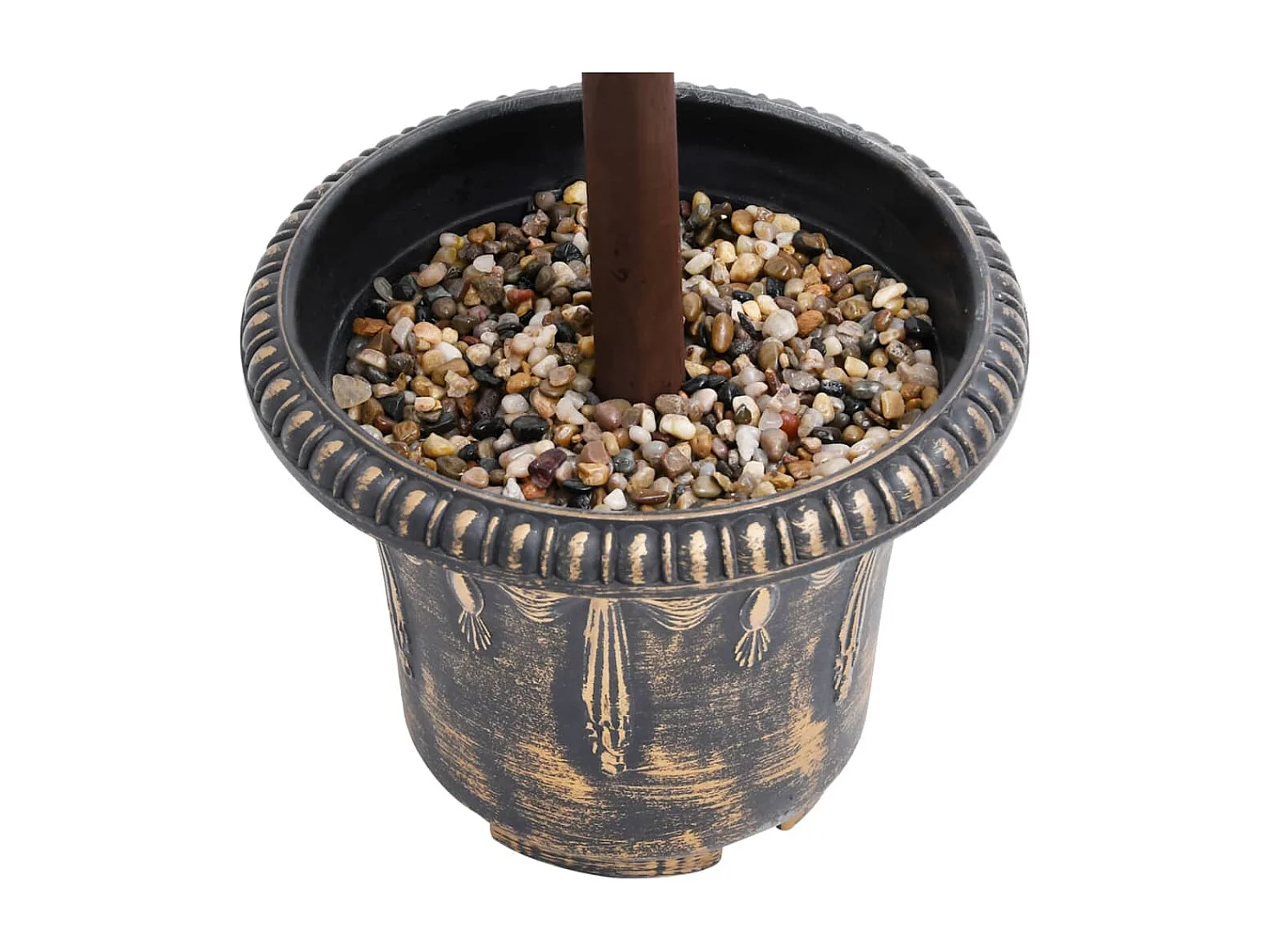 Pianta artificiale di bosso con vaso a forma di palla verde 118 cm