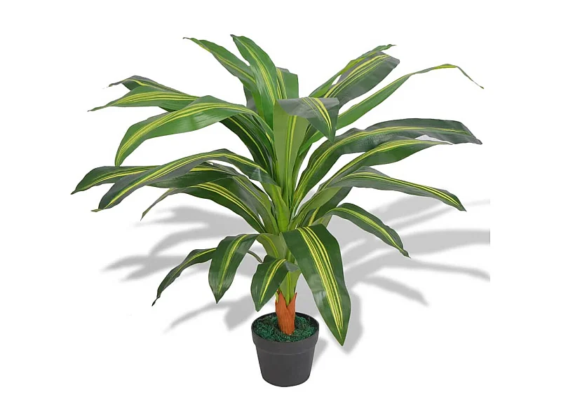 Pianta artificiale con vaso Dracaena 90 cm Verde