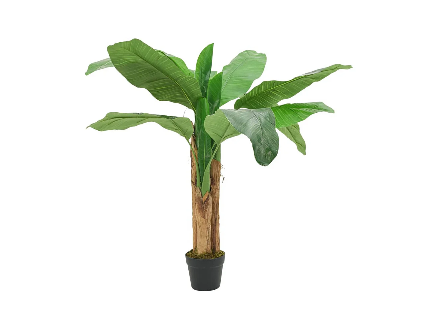 Banano artificiale 9 foglie 120 cm verde