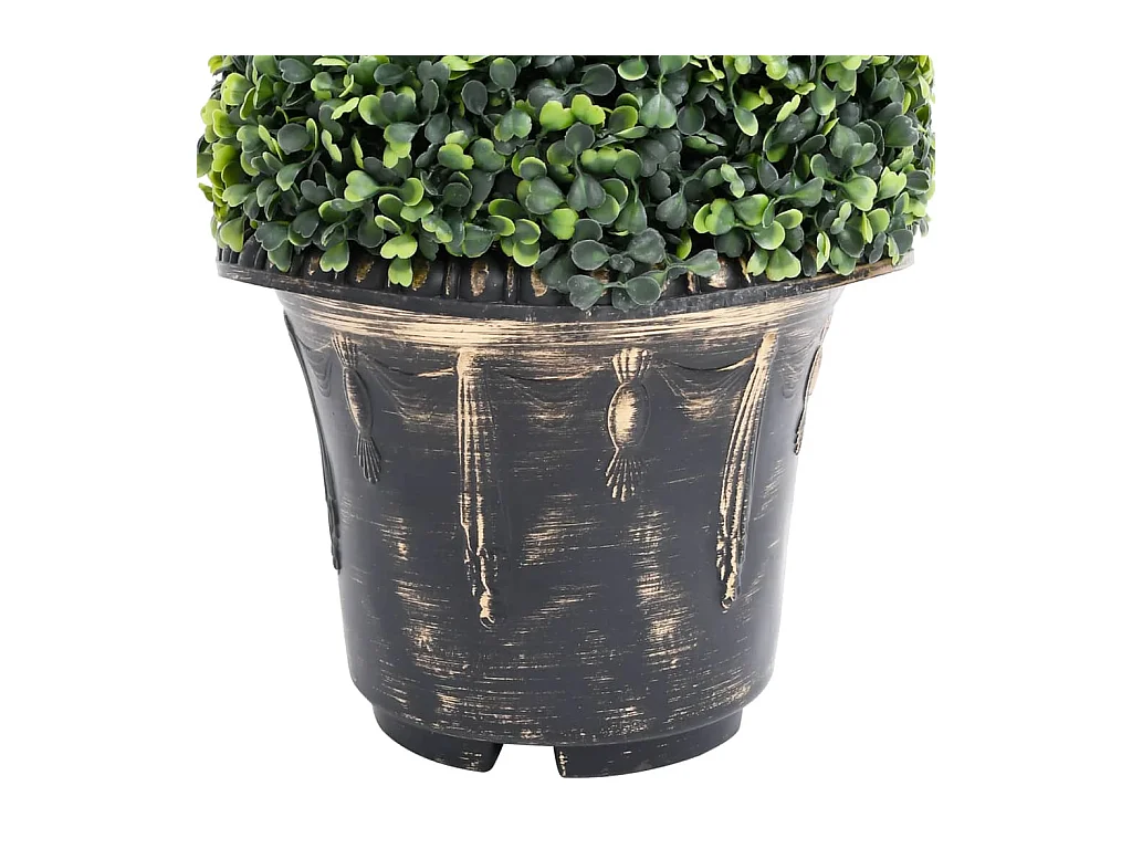 Plante de buis artificiel en spirale avec pot Vert 89 cm