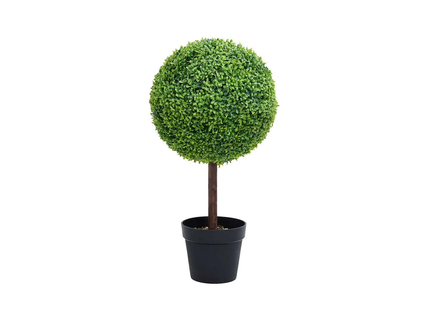 Plante de buis artificiel avec pot Forme de boule Vert 50 cm