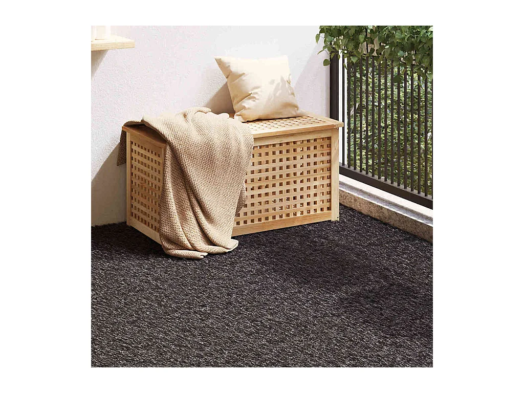 Gazon artificiel Noir 8 x 1 m Polypropylène