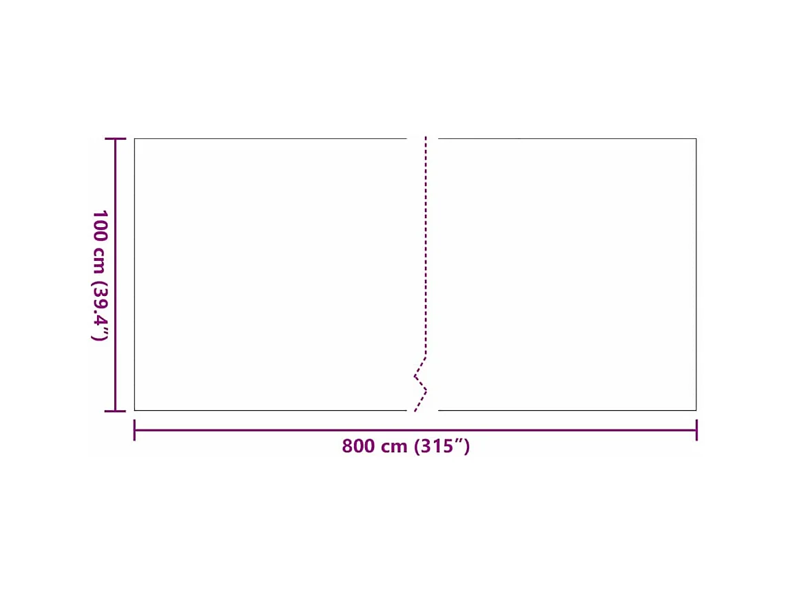 Gazon artificiel Noir 8 x 1 m Polypropylène