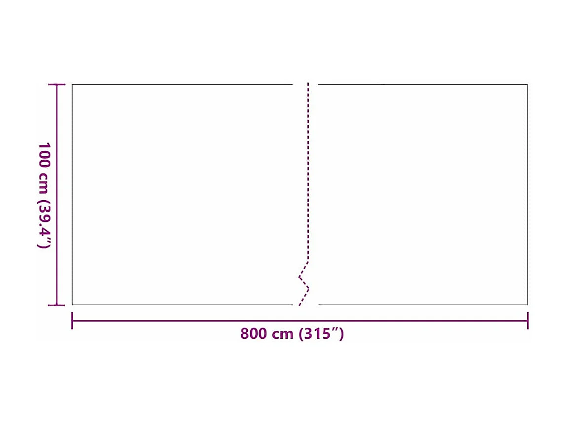 Gazon artificiel Noir 8 x 1 m Polypropylène