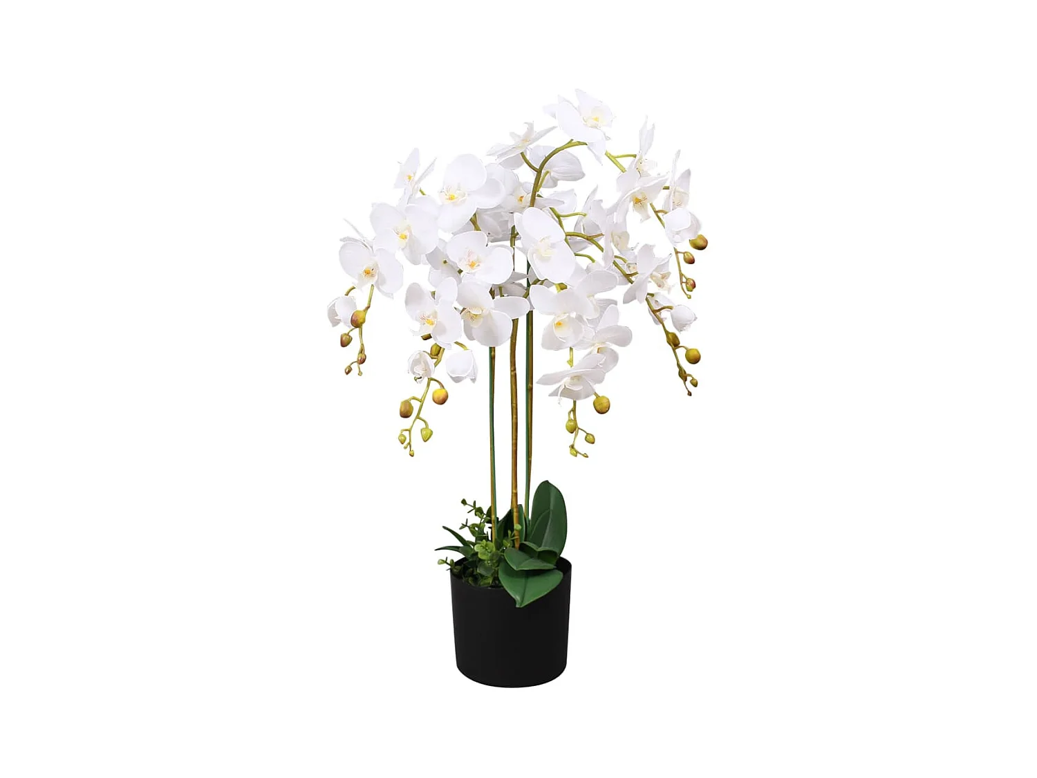 Plante artificielle avec pot Orchidée 75 cm Blanc