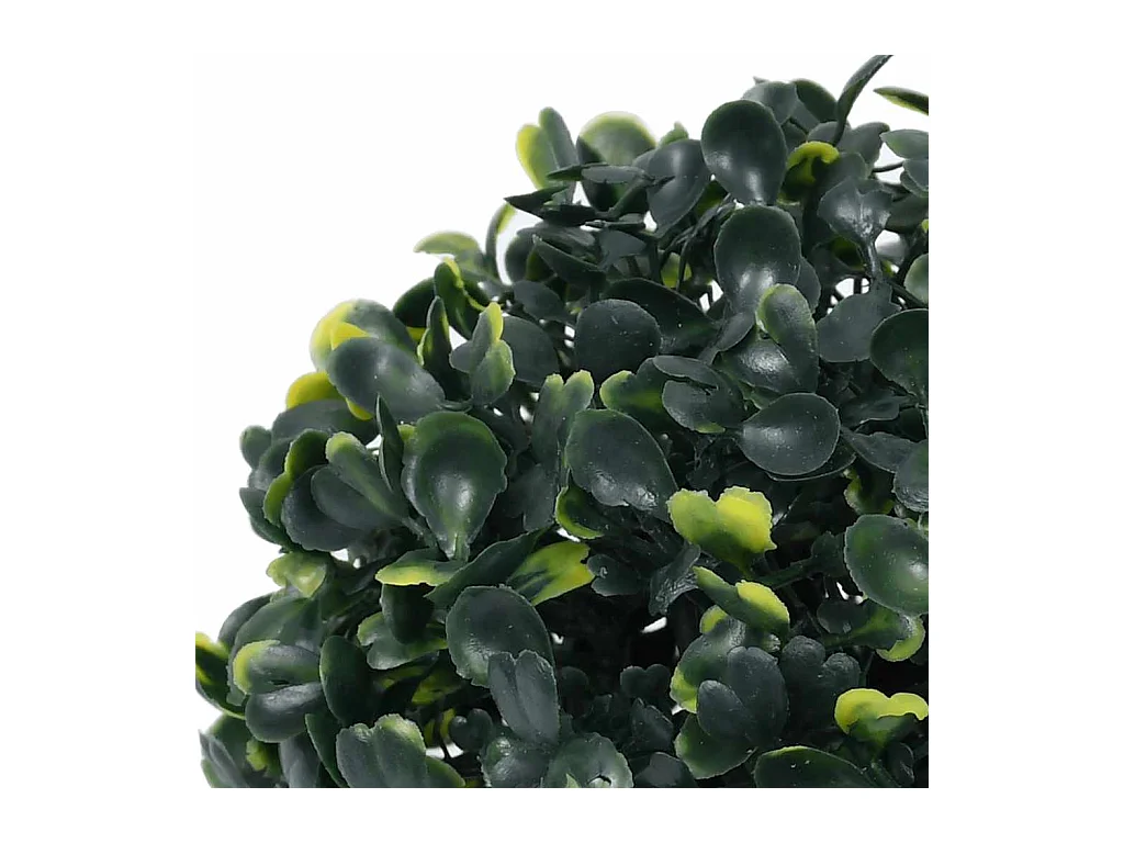 Boules de buis artificielles avec lumières LED 2 pcs vert 45 cm