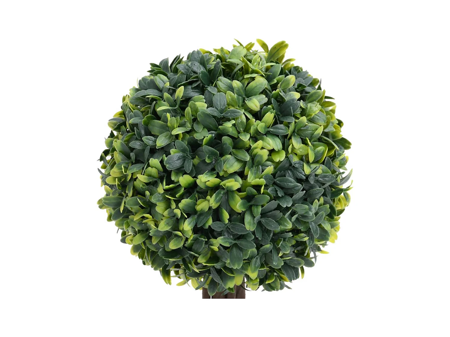 Piante di bosso artificiali 2 pezzi con vasi a sfera verde 33 cm