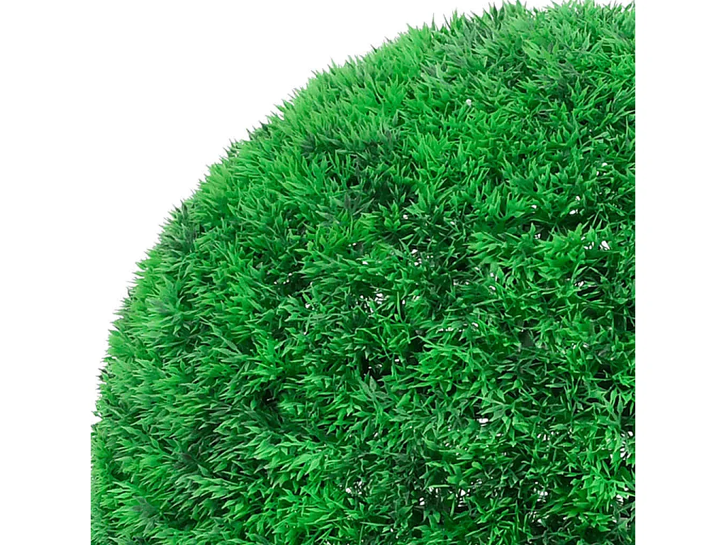 Palline di bosso artificiali con luci a LED 2 pezzi verde 45 cm