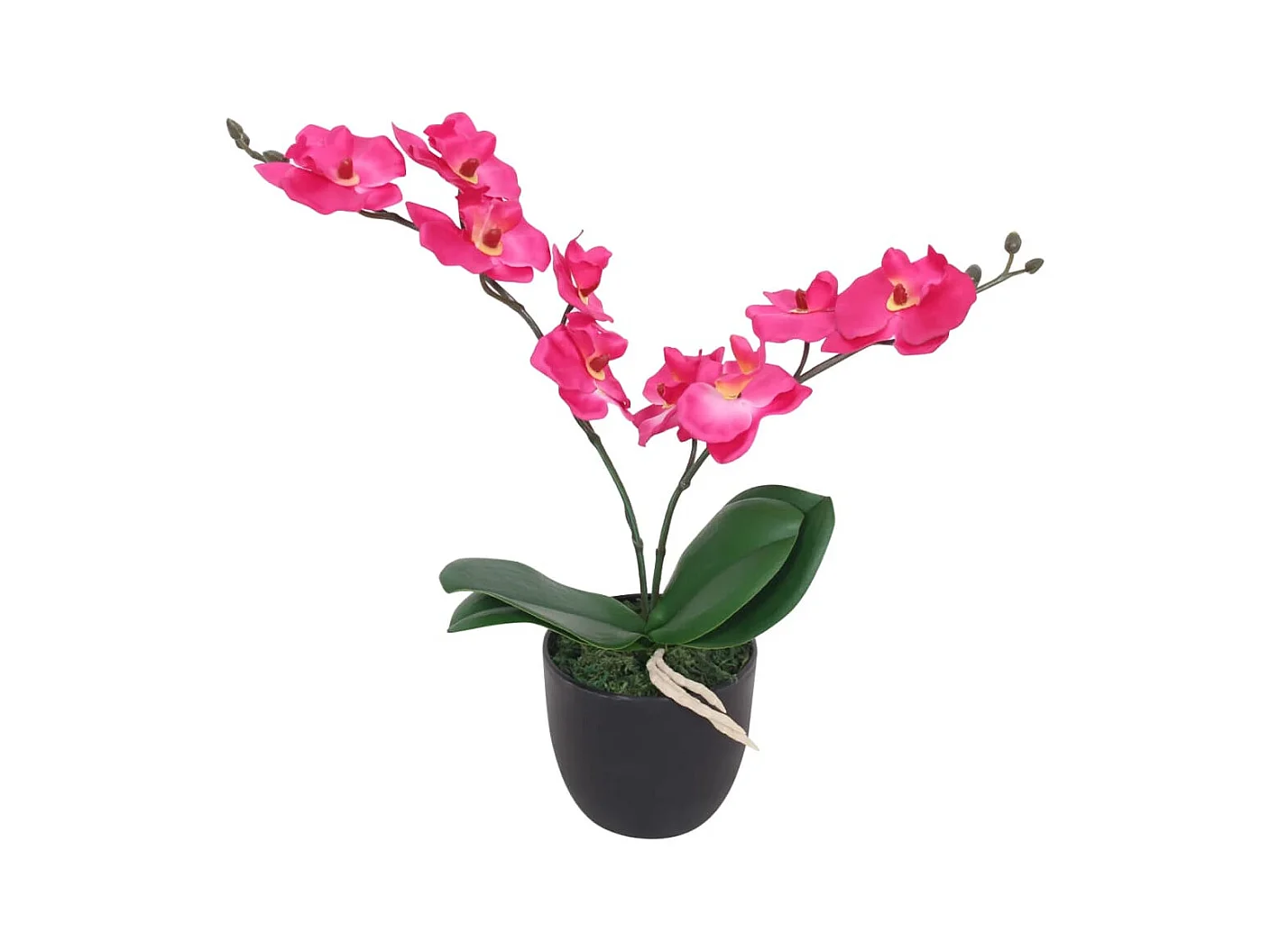 Pianta artificiale con vaso Orchidea 30 cm Rosso