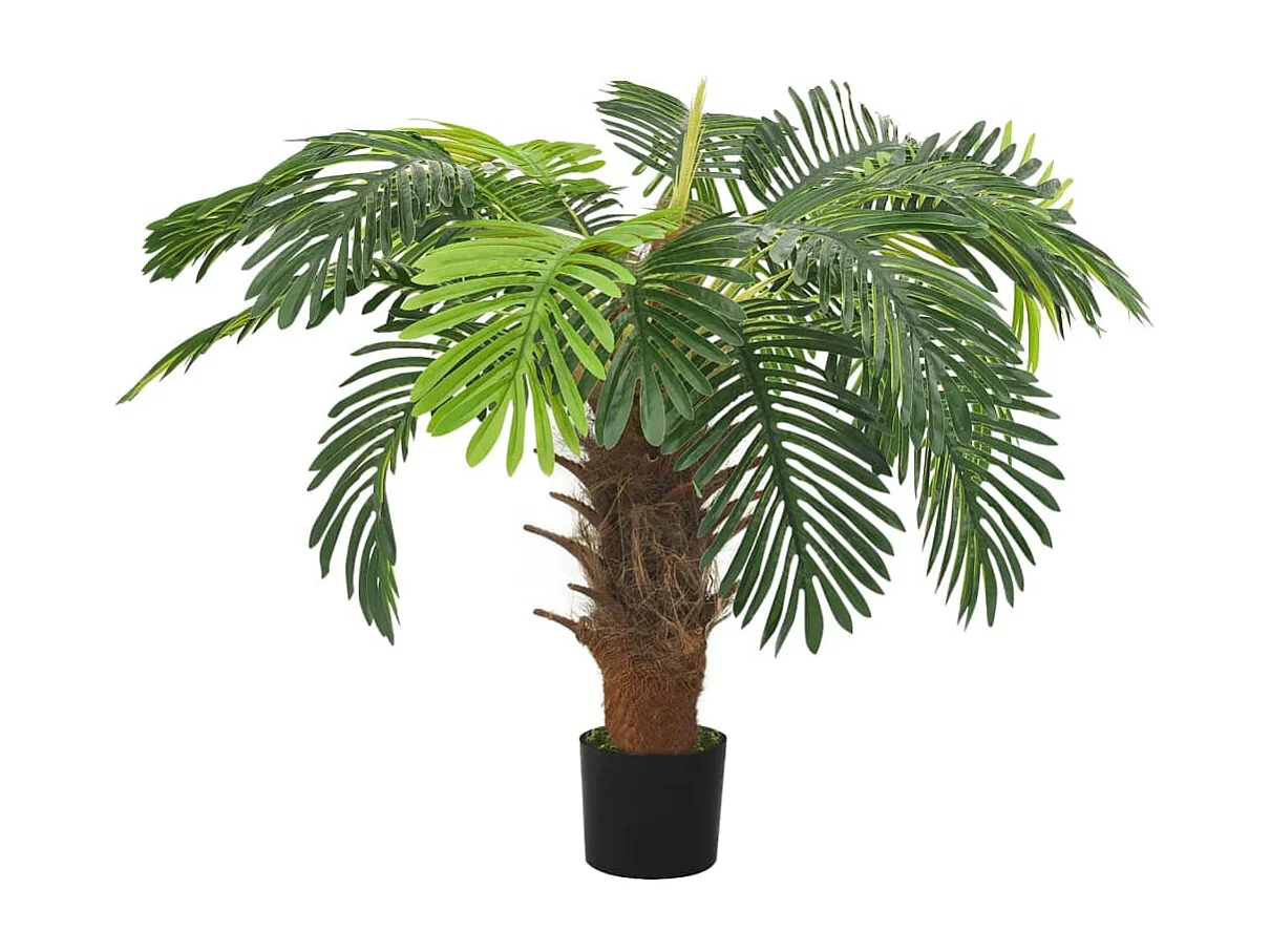 Palmier Cycas artificiel avec pot 90 cm Vert