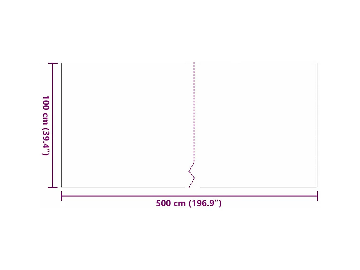 Kunstrasen Schwarz 5 x 1 m Polypropylen