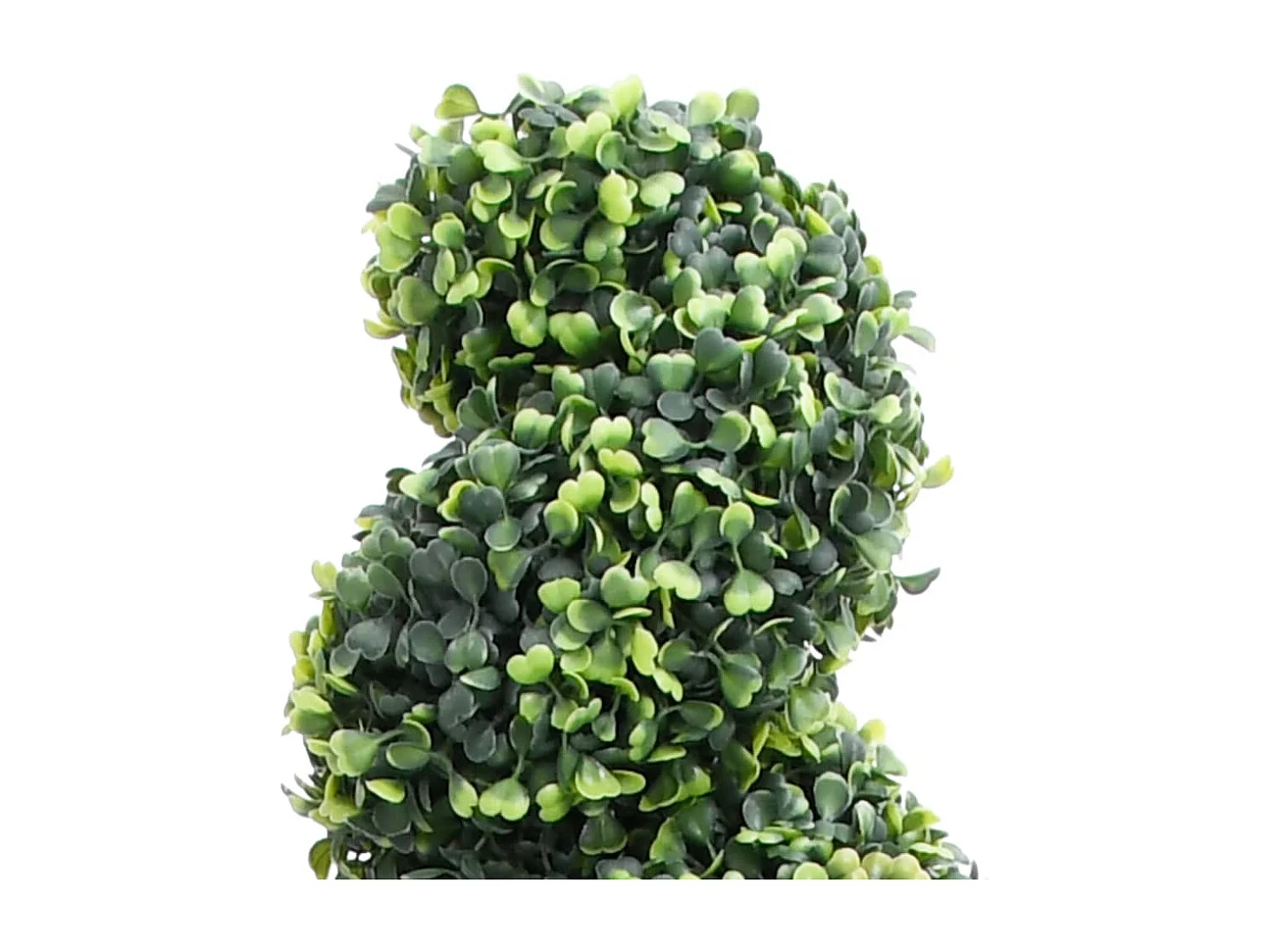 Kunstmatige spiraalbuxusplant met groene pot 59cm