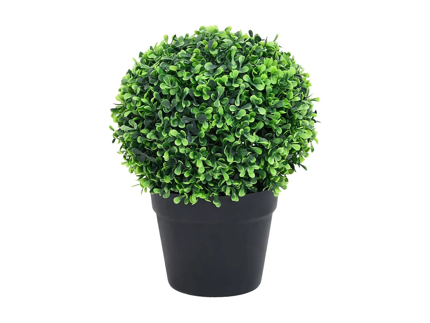 Plantas artificiales de boj (2 unidades, con macetas, bola verde, 32 cm)