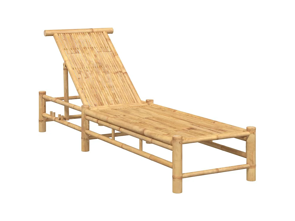 Chaise longue in bambù 55x199x30 cm