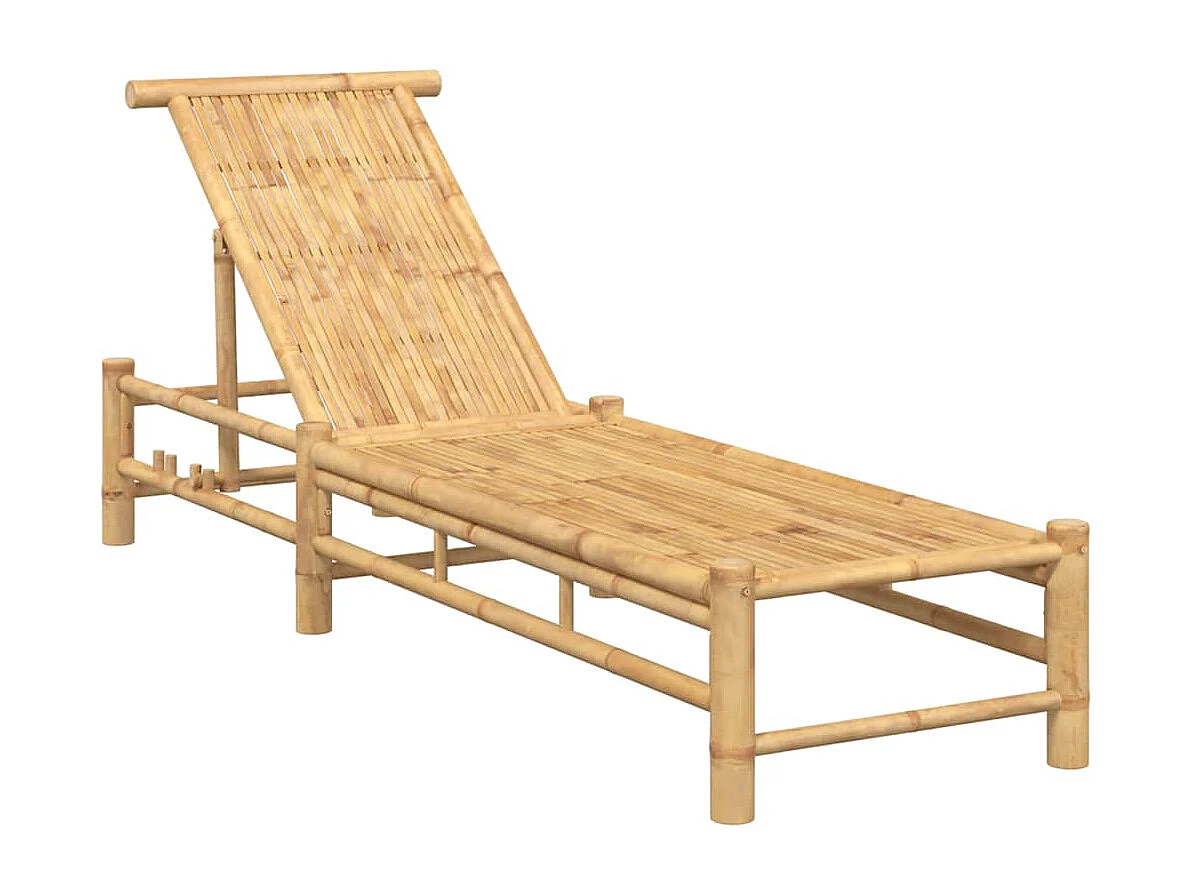 Chaise longue 55x199x30 cm bambou