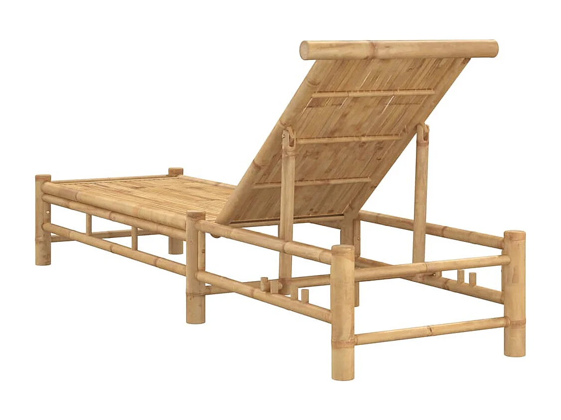 Chaise longue 55x199x30 cm bambou