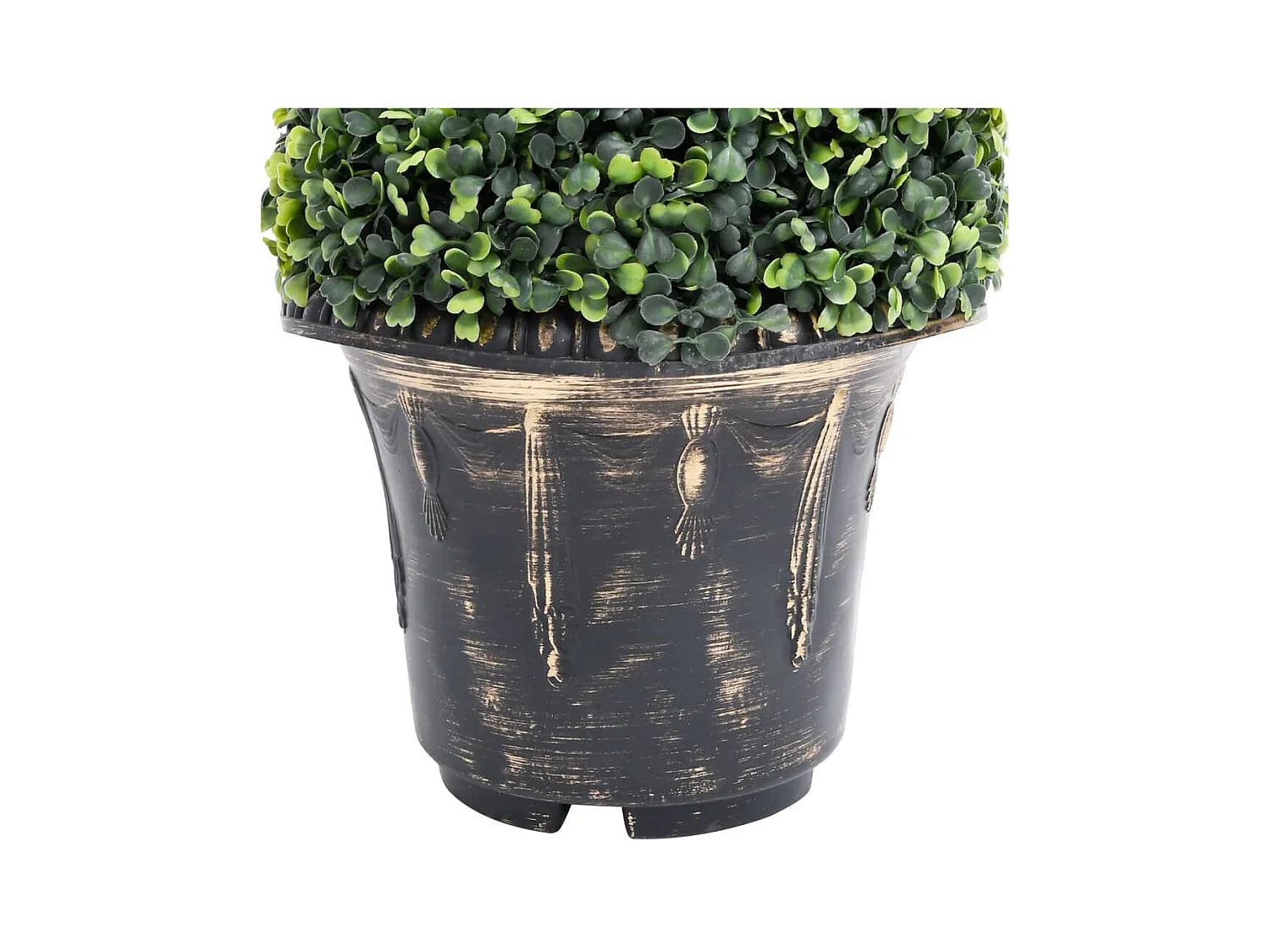Plante de buis artificiel en spirale avec pot Vert 100 cm