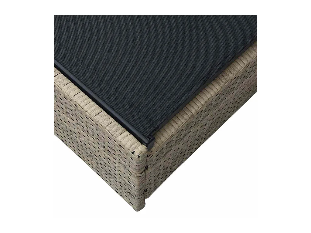 Sdraio beige 60 x 200 x 27 cm in polyrattan.