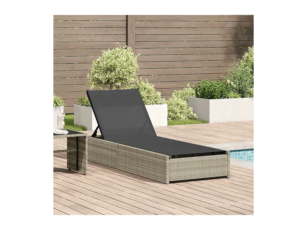 Transat Beige 60 x 200 x 27 cm en polyrotin.