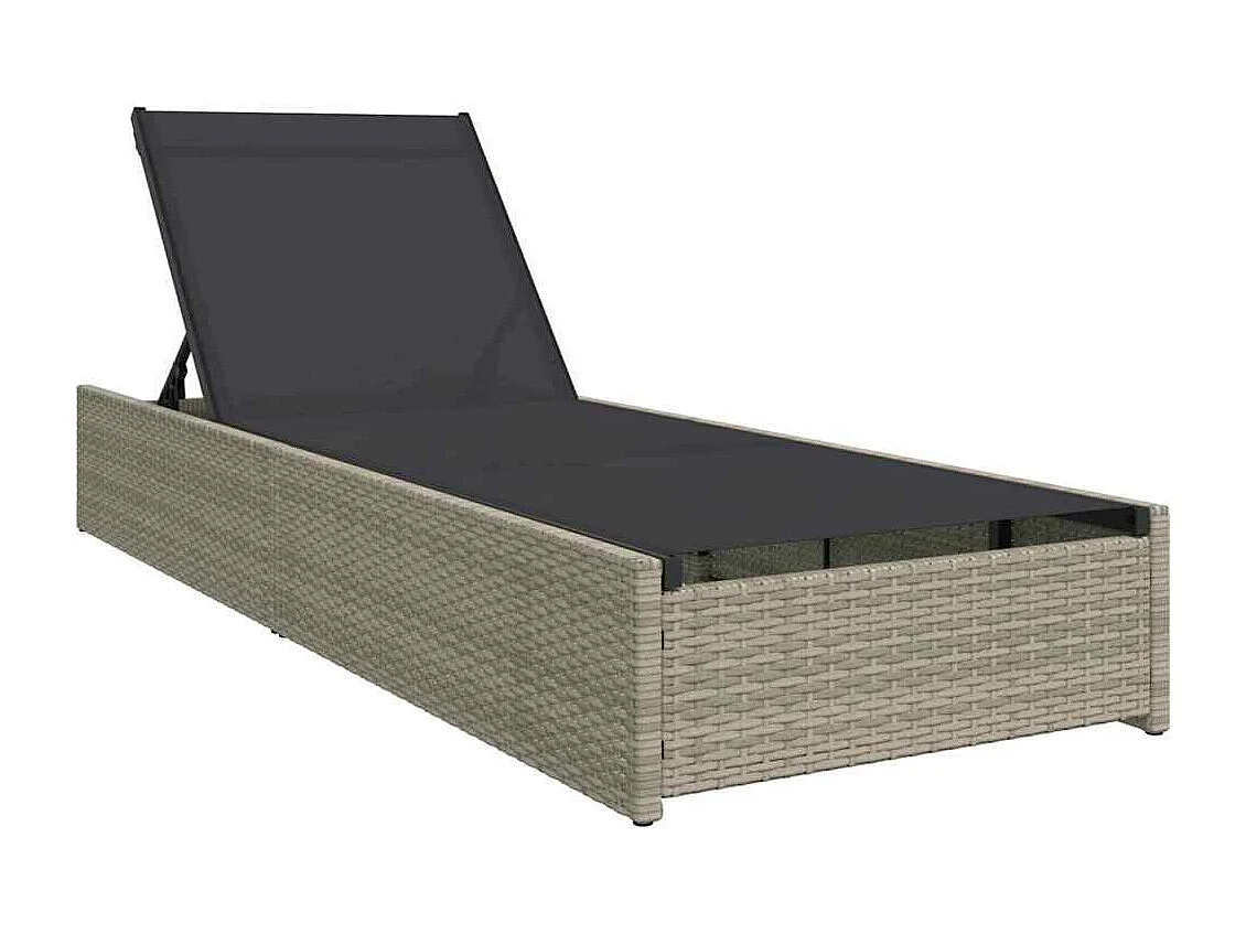 Transat Beige 60 x 200 x 27 cm en polyrotin.