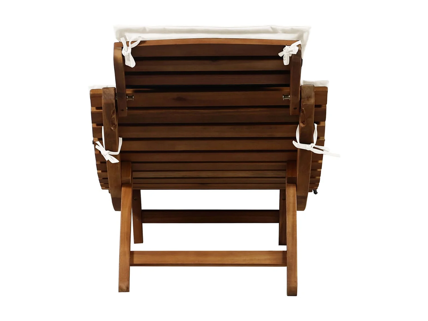 lettini prendisole e cuscini in legno massello di acacia bianco crema