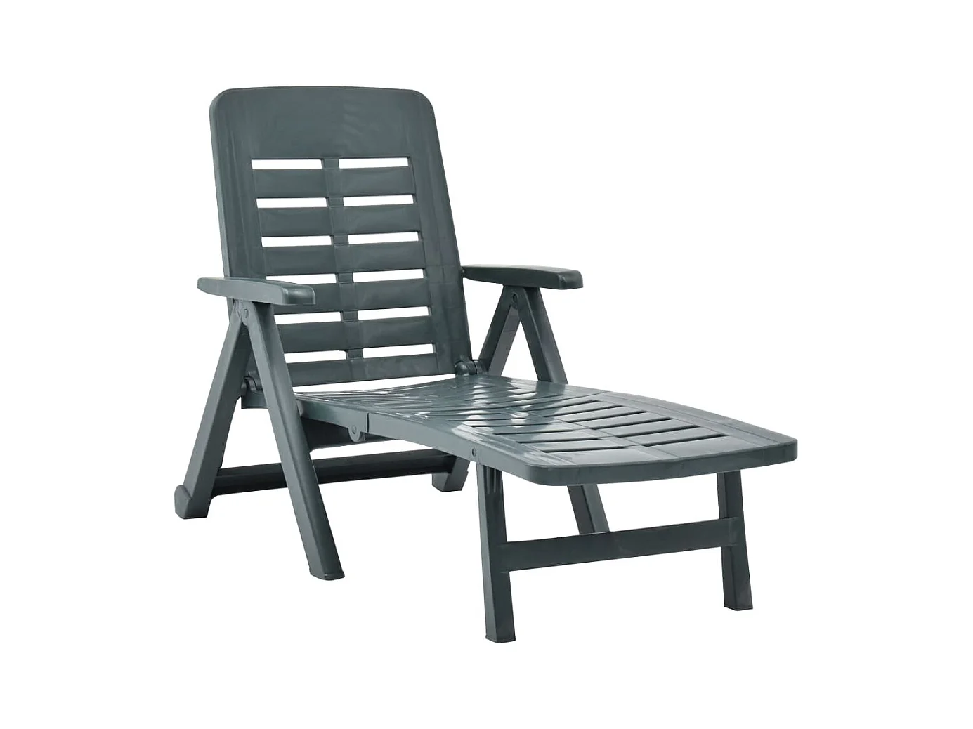 Groene plastic opvouwbare loungestoel