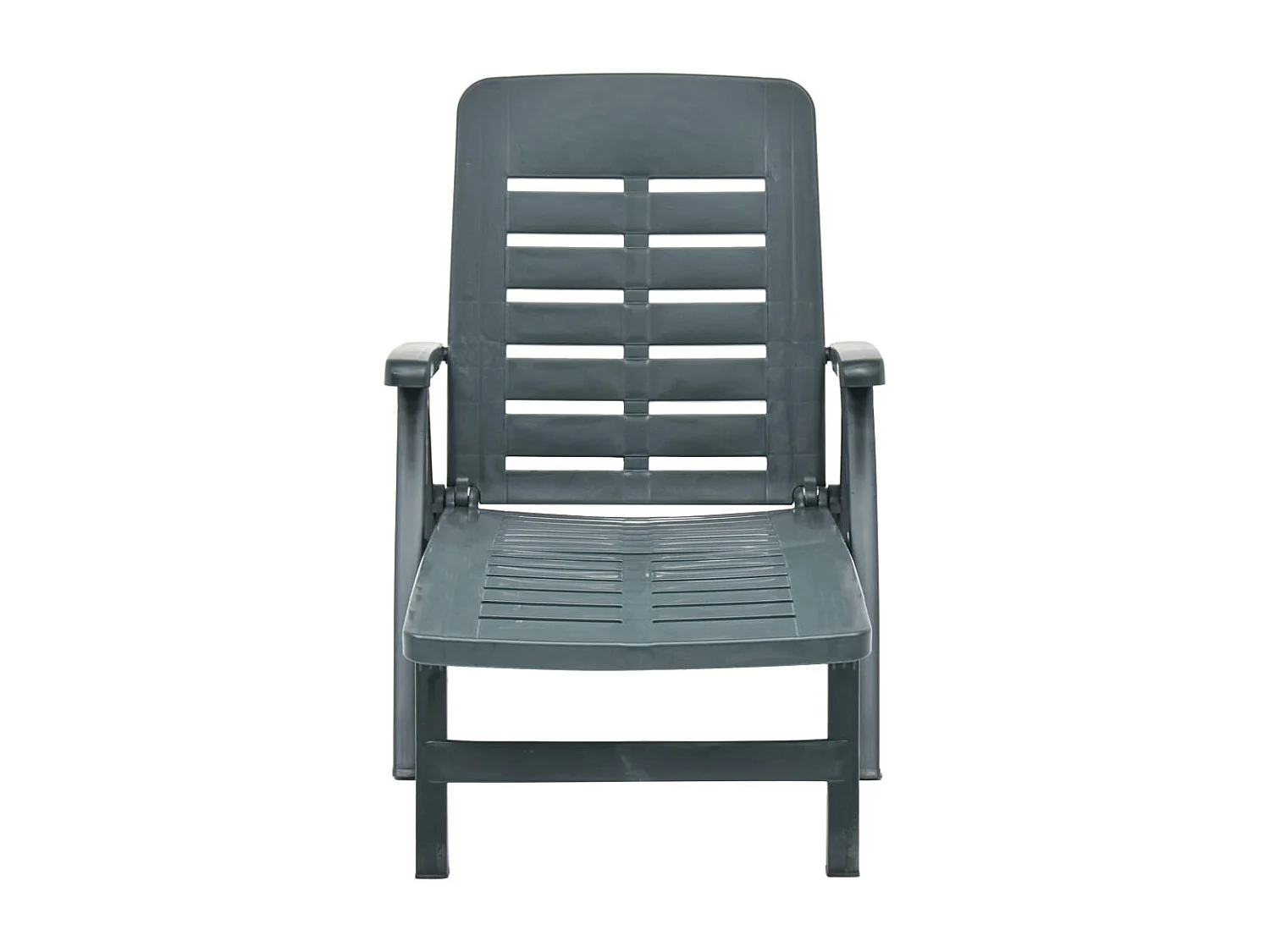 Sillón plegable de plástico verde