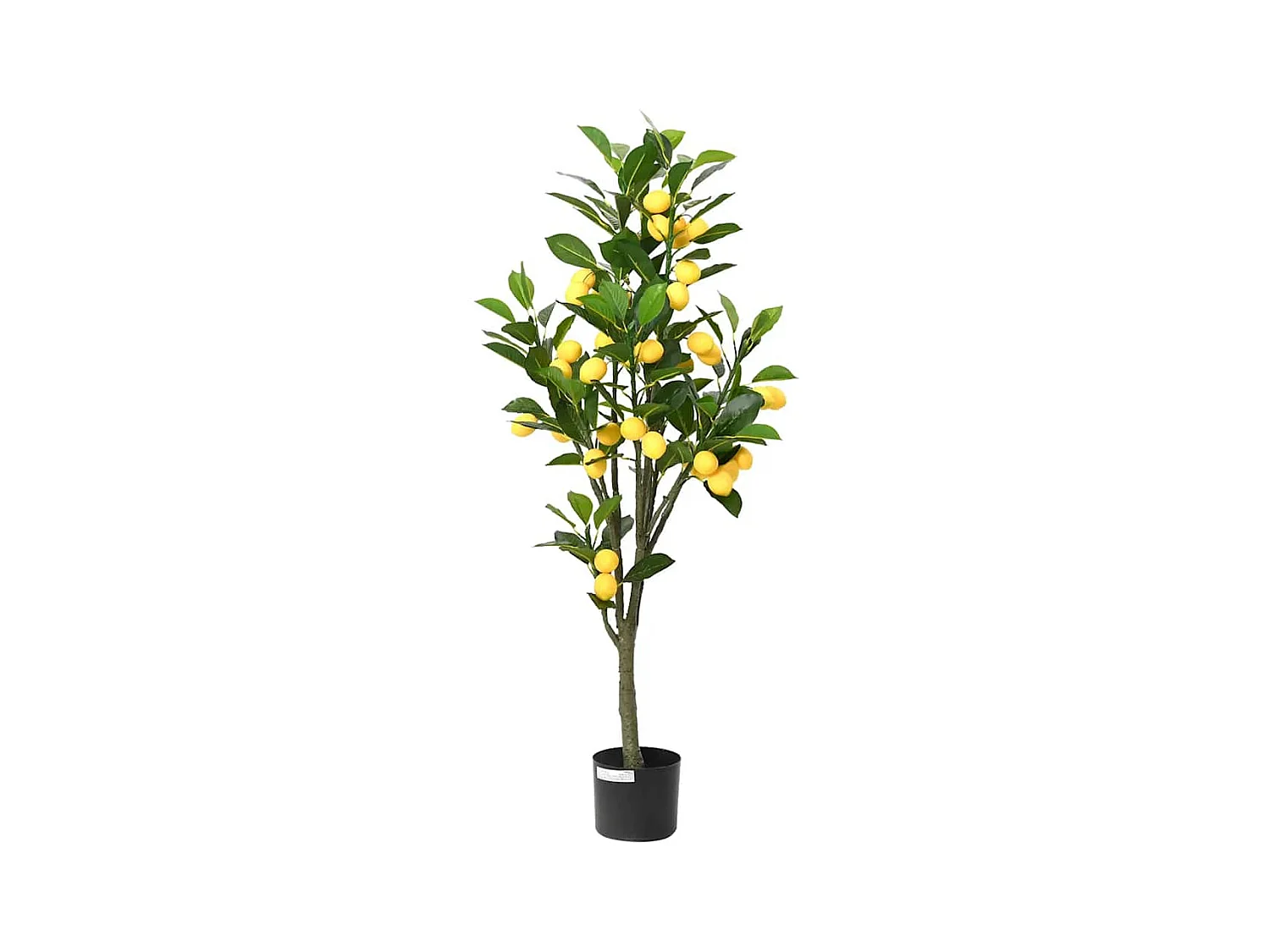 Albero di limone artificiale 136 foglie 120 cm verde