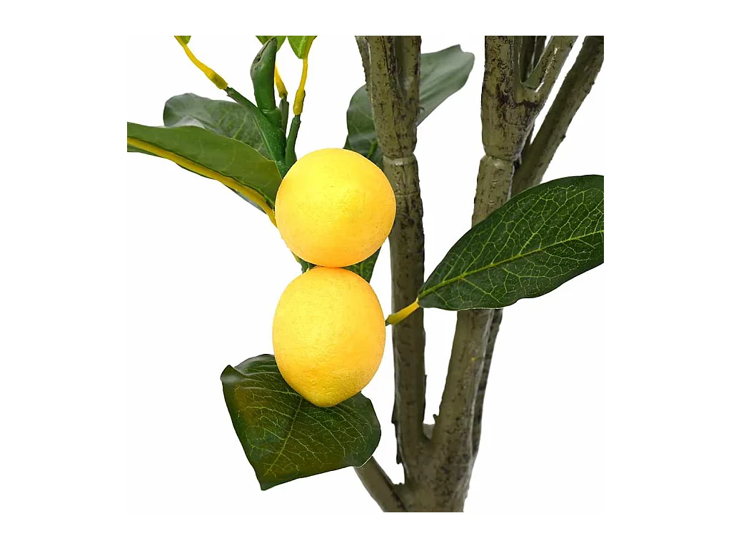 Albero di limone artificiale 136 foglie 120 cm verde