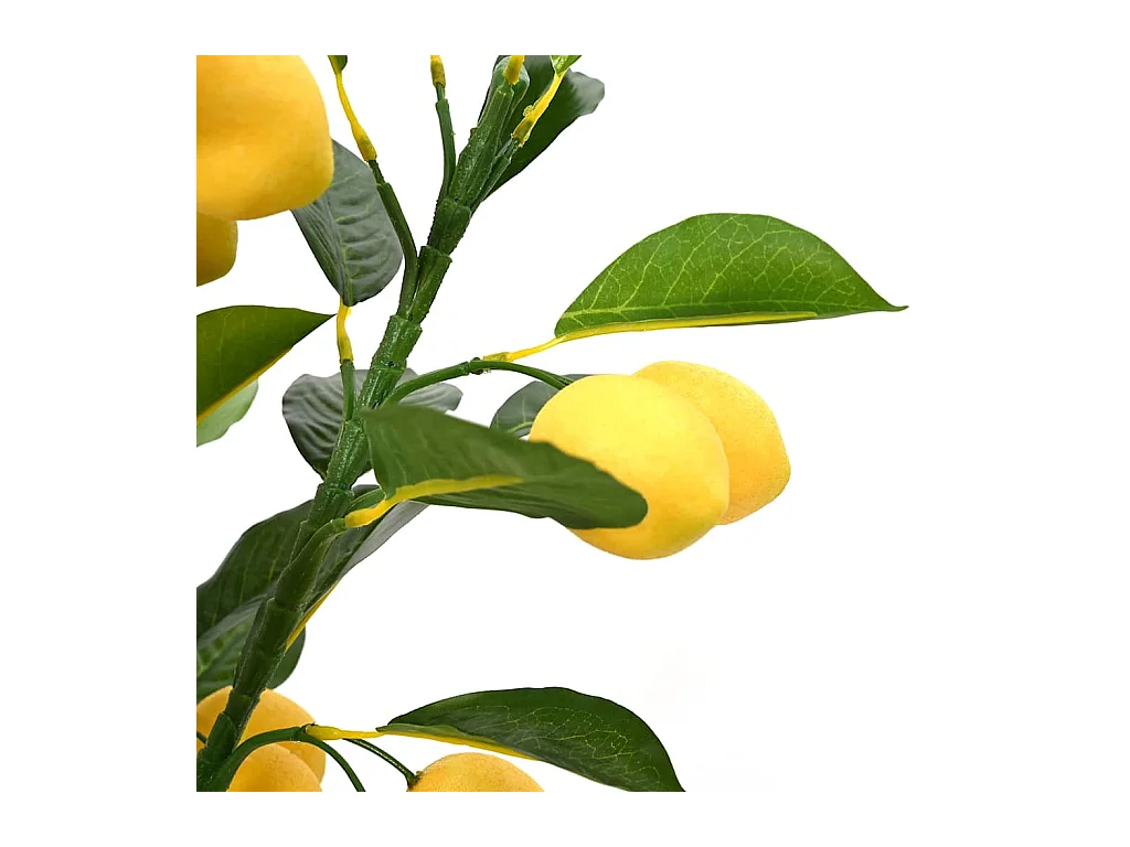 Albero di limone artificiale 136 foglie 120 cm verde