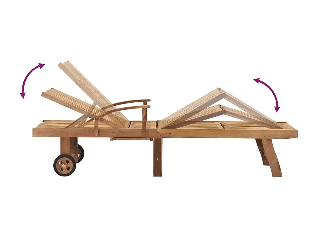 Lounge stoel Massief teakhout