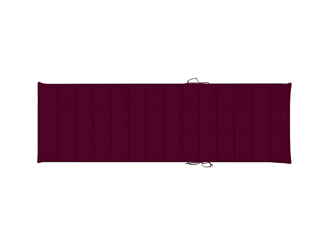 Chaise longue de jardin avec table et coussin Pin imprégné