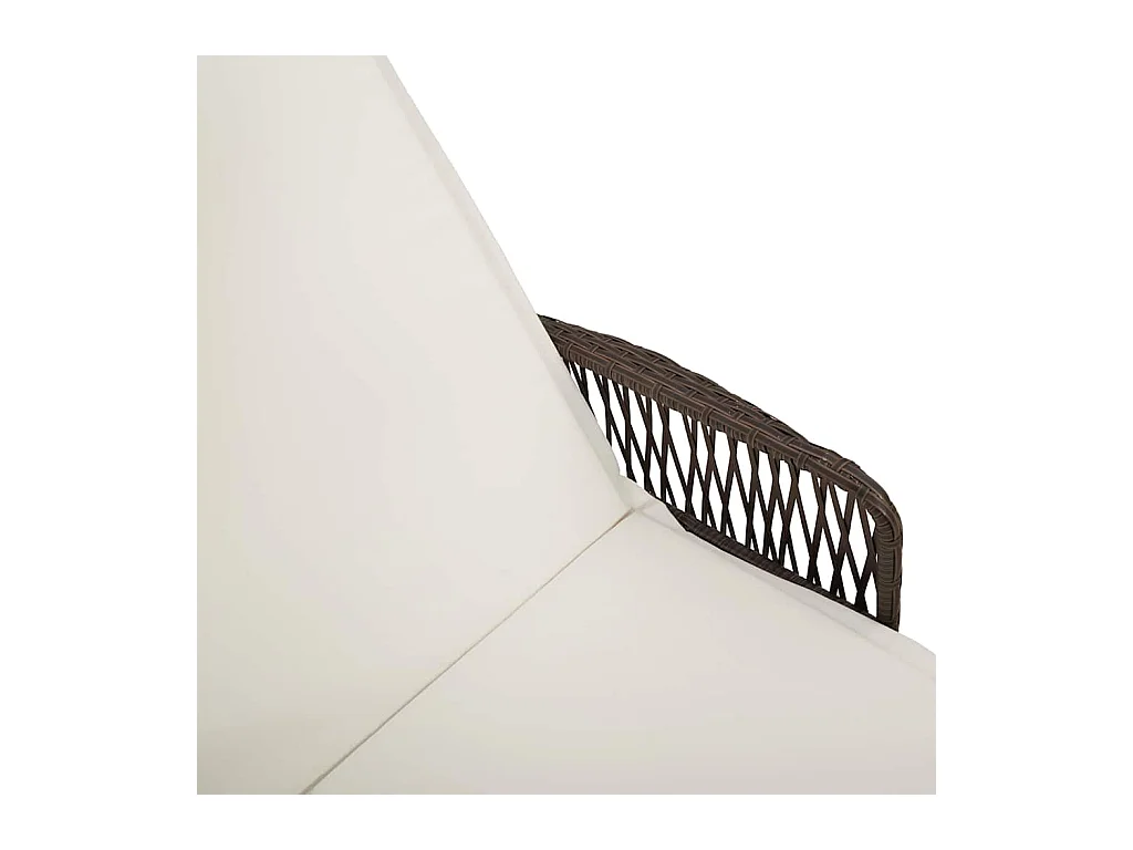 Poltrona relax con cuscino, marrone, in polyrattan