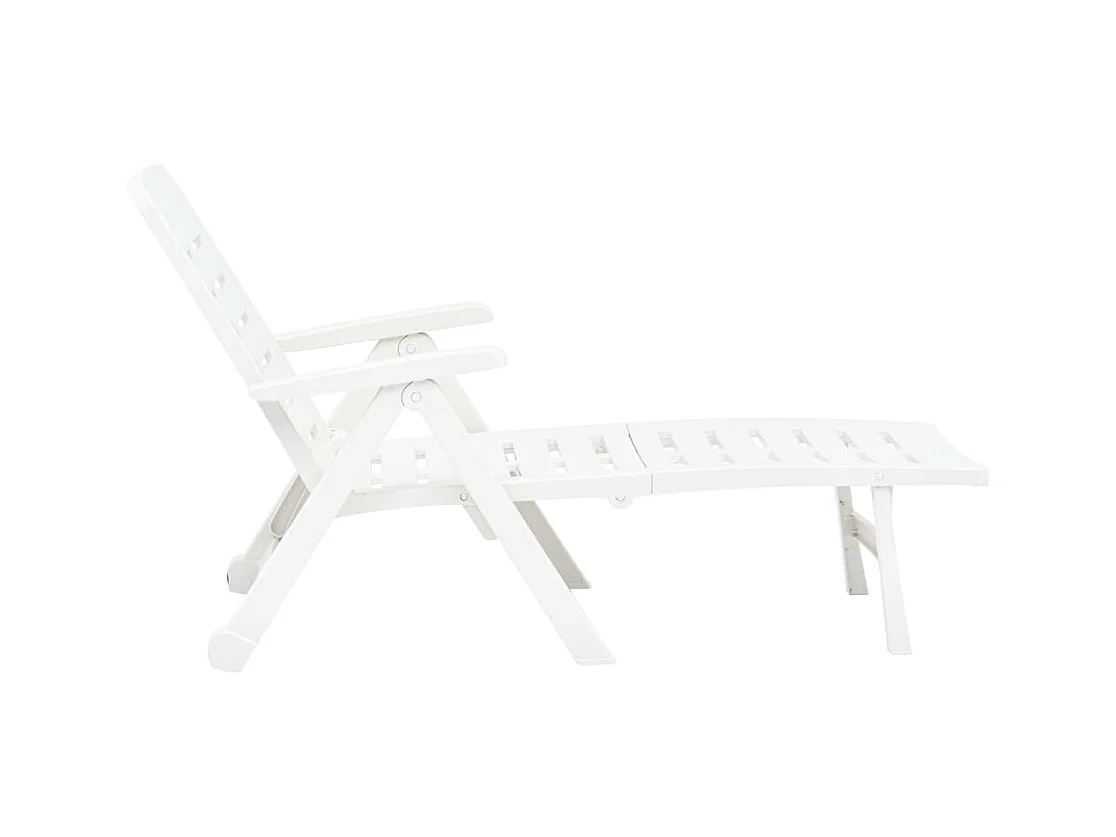 Sedia pieghevole in plastica bianca