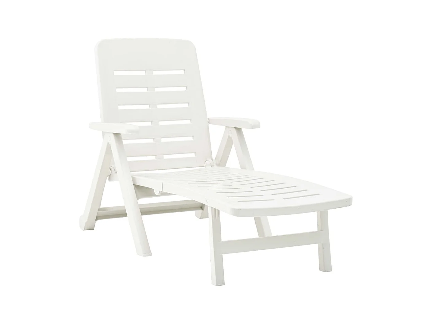 Sillón plegable de plástico blanco