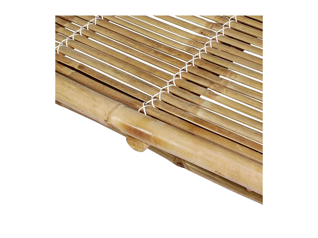 Bamboe chaise longue voor 2 personen met kussens