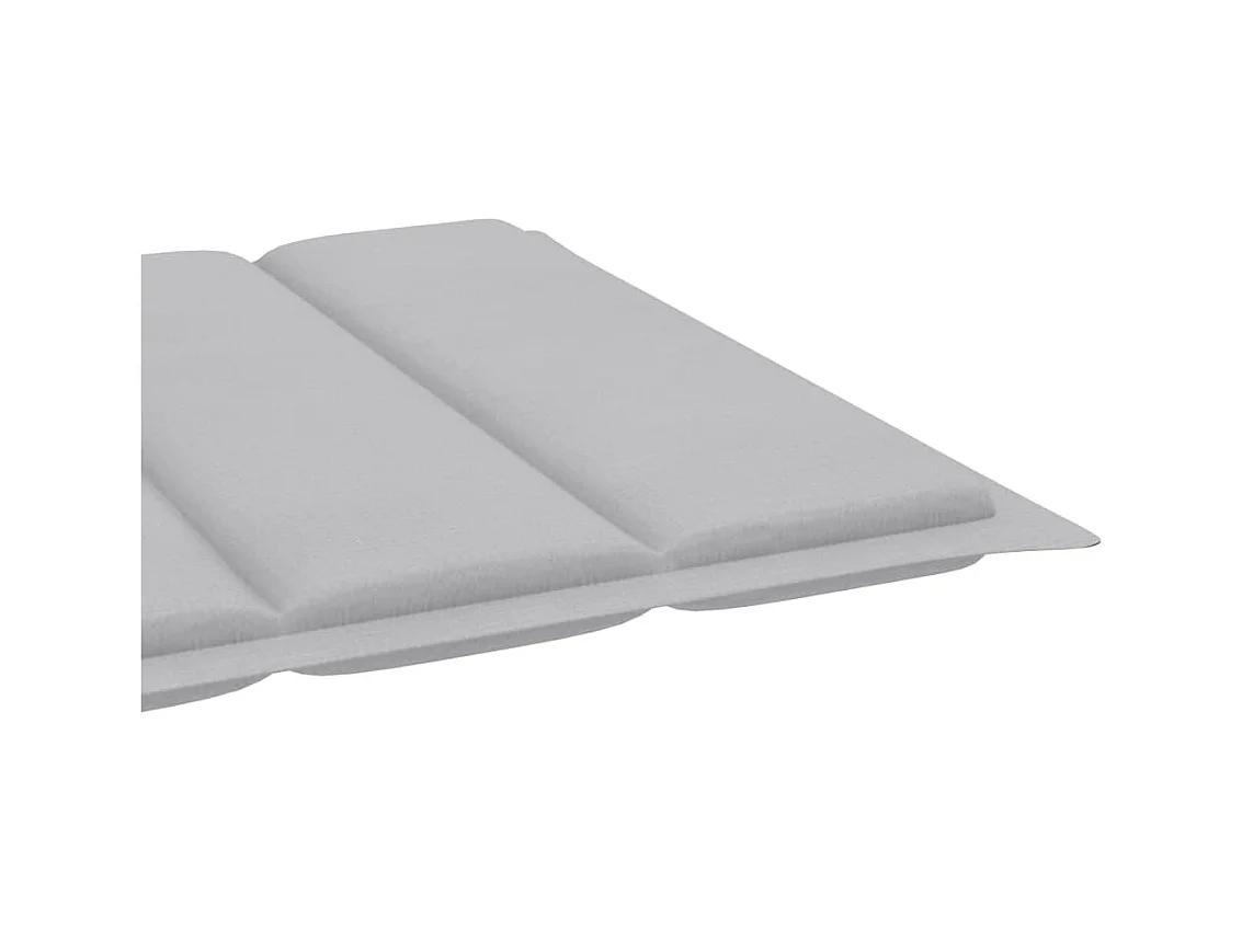 Chaise longue avec table et coussin Bois de teck solide