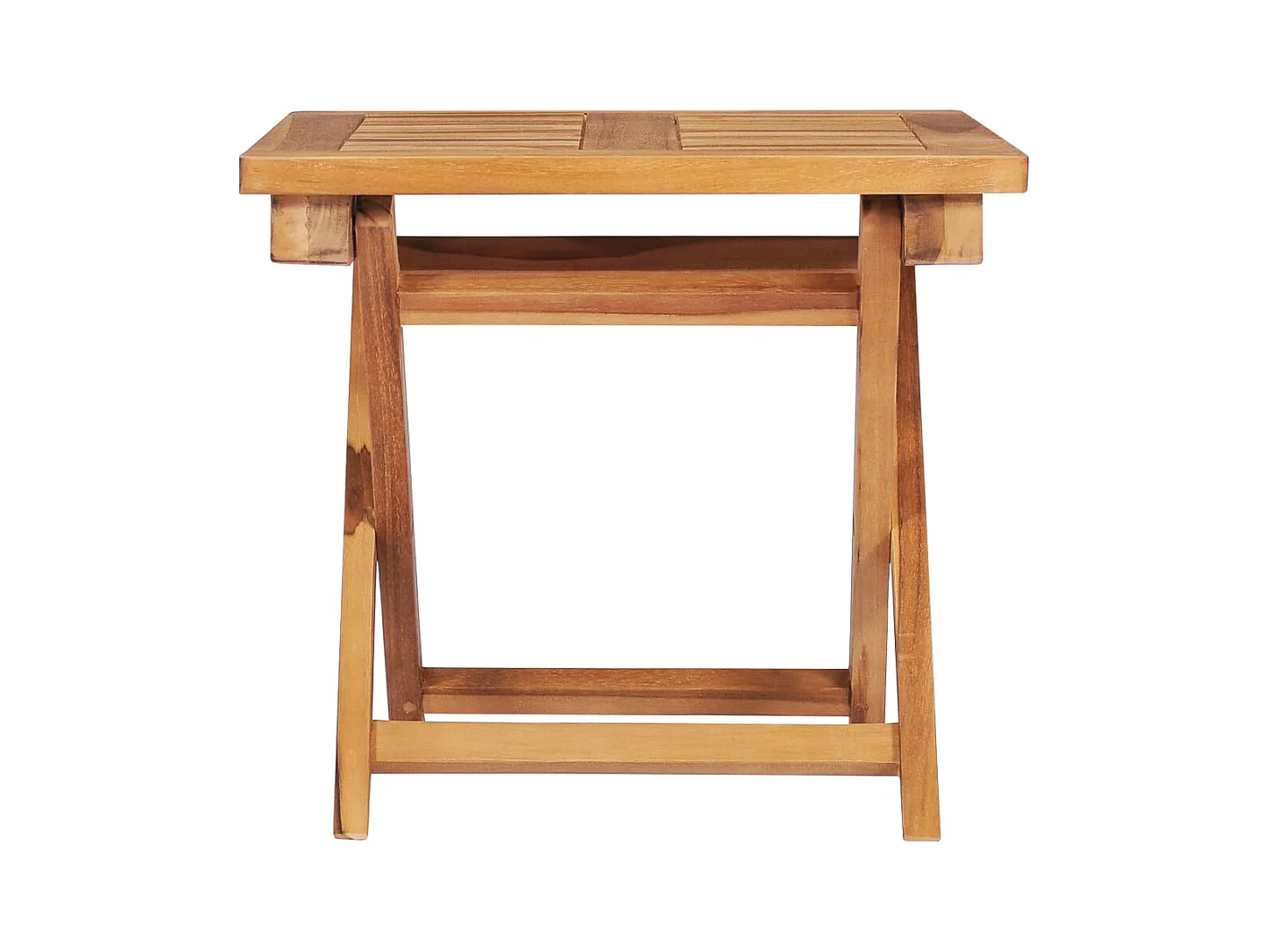 Chaise longue avec table et coussin Bois de teck solide