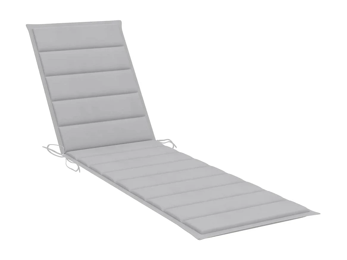 Loungestoel met tafel en kussen Massief teakhout