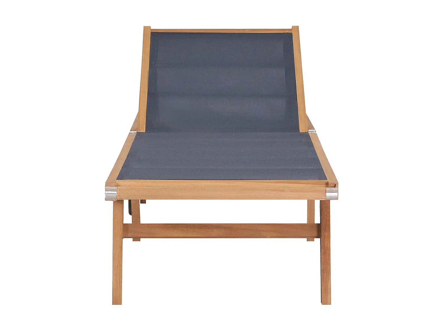 Sillón plegable con ruedas Teca maciza y textilene