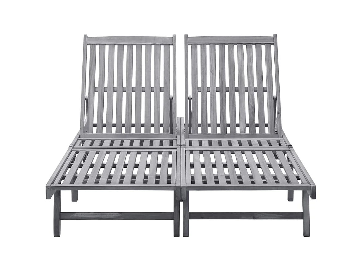 Chaise longue a 2 posti realizzata in legno massello di acacia